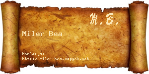 Miler Bea névjegykártya